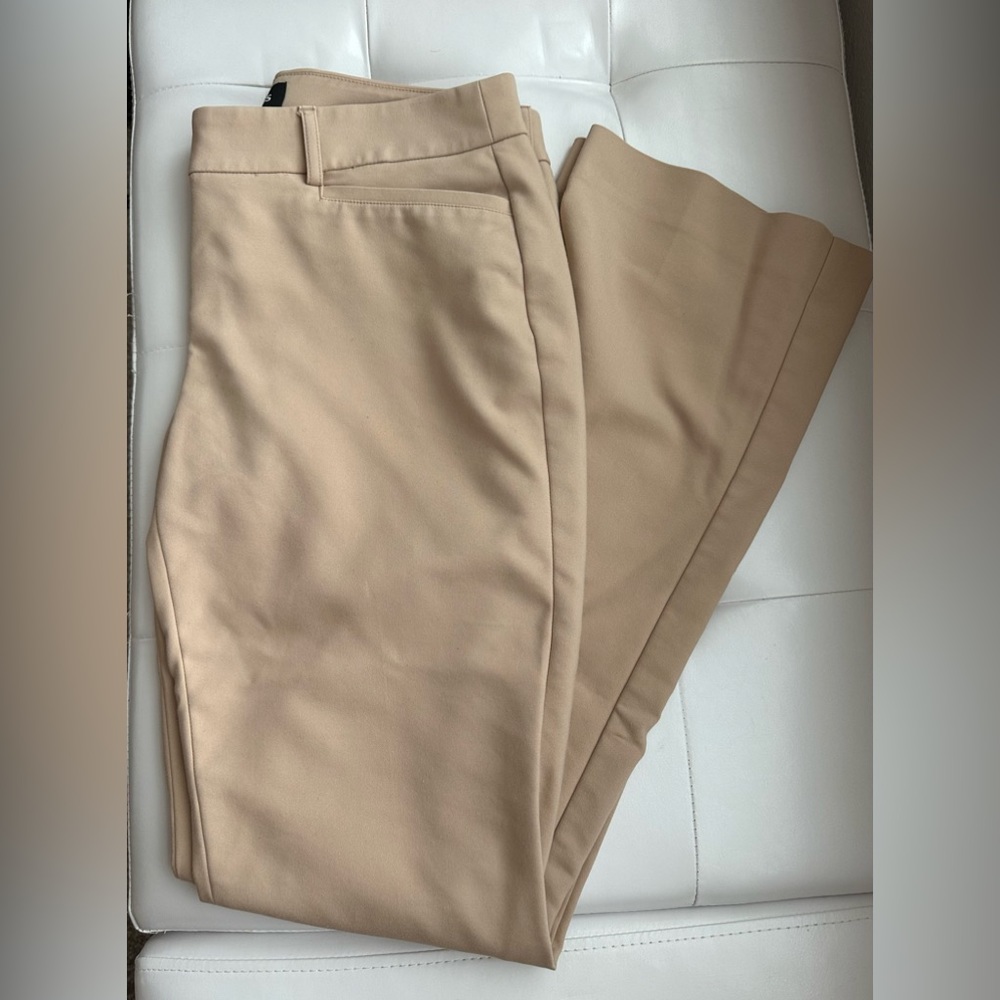 Express Columnist Barely Boot Tan Beige Pants Siz… - image 1